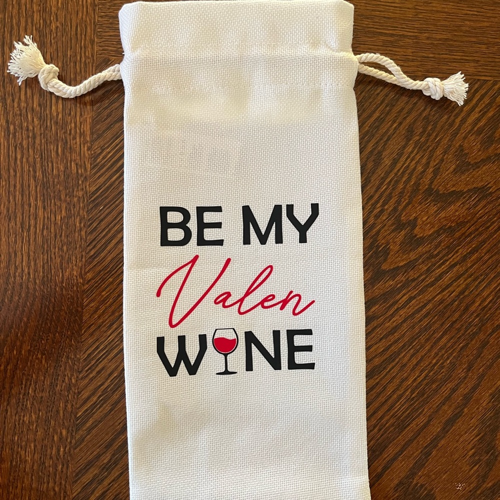 Wine gift bag, Valentines Day